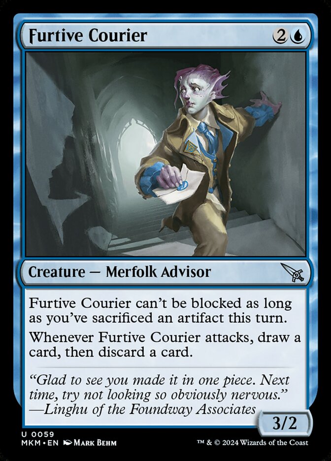 Furtive Courier 59 (Murders at Karlov Manor)  - Foil | Good Games Adelaide SA