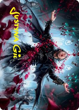 Bloodsoaked Reveler Art Card Gold Stamped Signature 29 (Art Series: Innistrad: Crimson Vow)  | Good Games Adelaide SA