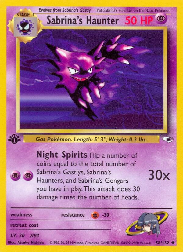 Sabrinas Haunter 058/132 (Gym Heroes)  - 1st Edition | Good Games Adelaide SA