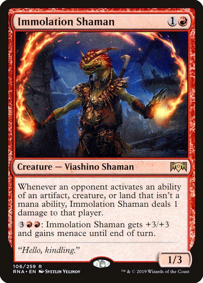 Immolation Shaman 106 (Ravnica Allegiance)  | Good Games Adelaide SA
