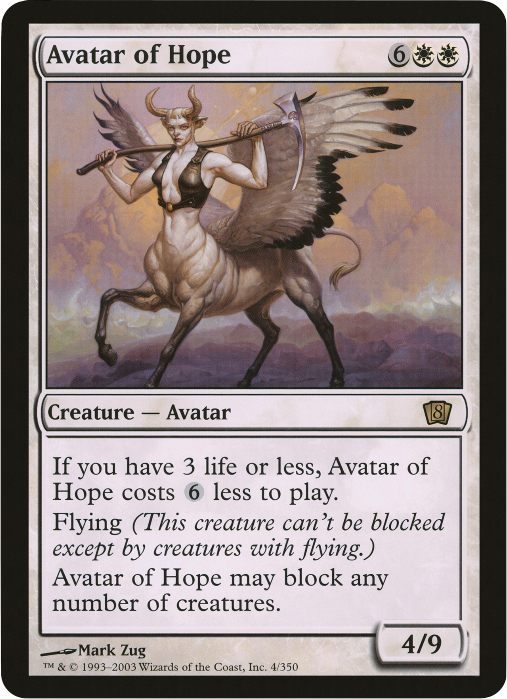 Avatar of Hope (Oversized) [Eighth Edition Box Topper] | Good Games Adelaide SA