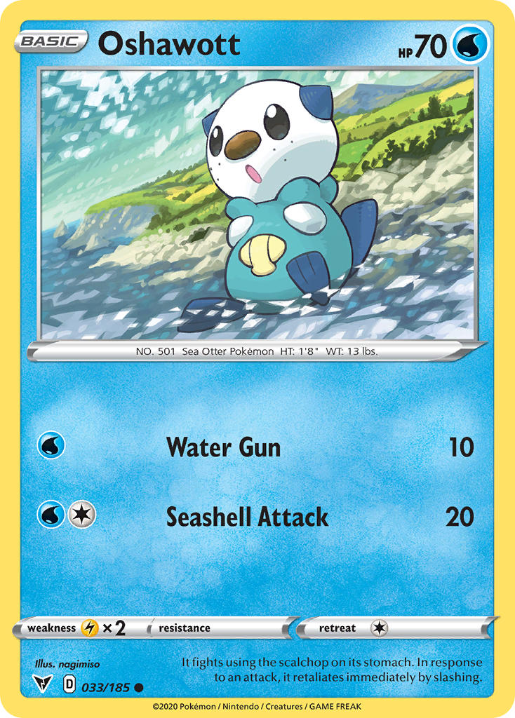 Oshawott (033/185) [Sword & Shield: Vivid Voltage] | Good Games Adelaide SA