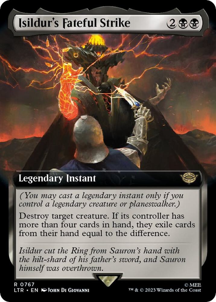 Isildur's Fateful Strike 767 (Universes Beyond: The Lord of the Rings: Tales of Middle-earth)  - Extended Art Foil | Good Games Adelaide SA