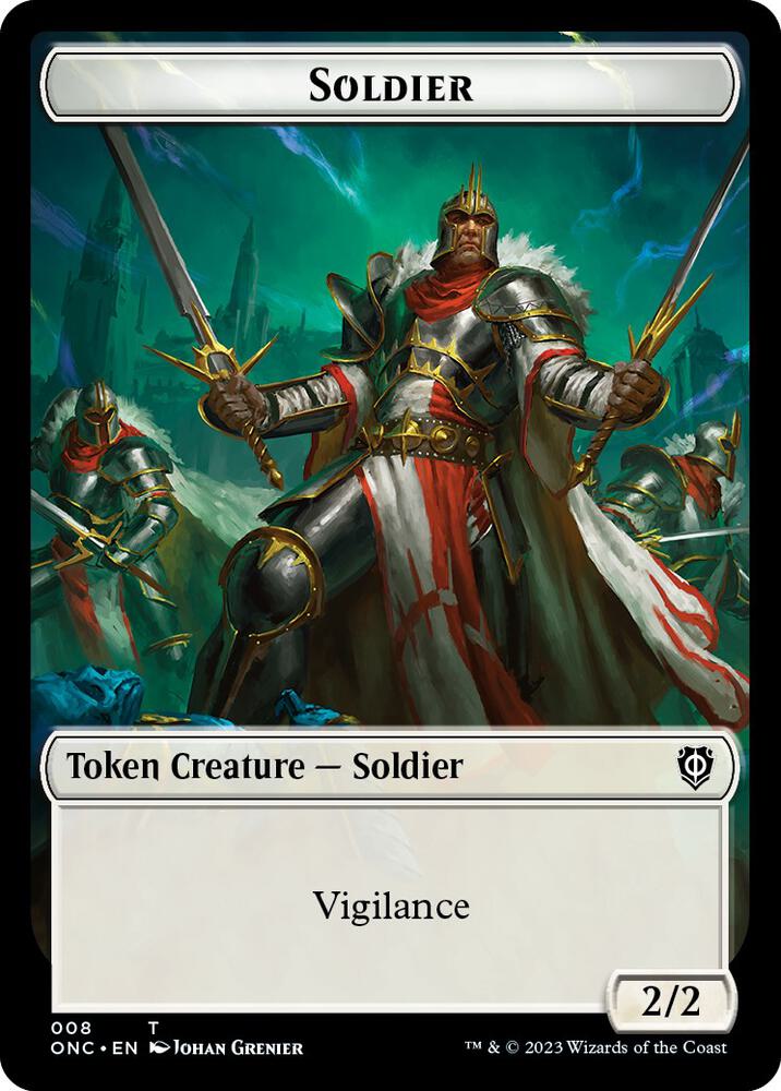 Soldier 008 Angel 003 Double Sided Token 8 // 3 (Commander: Phyrexia: All Will Be One)  | Good Games Adelaide SA
