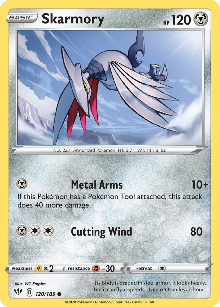 Skarmory (120/189) [Sword & Shield: Darkness Ablaze] | Good Games Adelaide SA