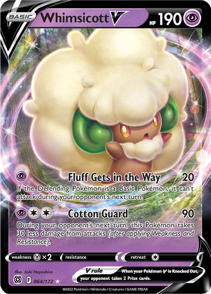 Whimsicott V 064/172 (SWSH09: Brilliant Stars)  - Holofoil | Good Games Adelaide SA