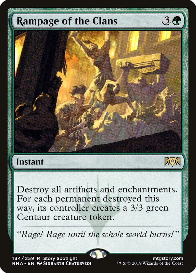 Rampage of the Clans 134 (Ravnica Allegiance)  - Foil | Good Games Adelaide SA