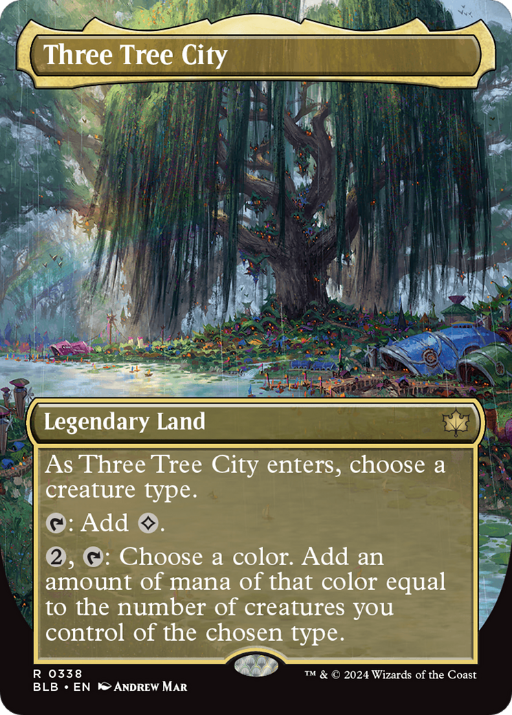 Three Tree City (Borderless) (0338) [Bloomburrow] | Good Games Adelaide SA