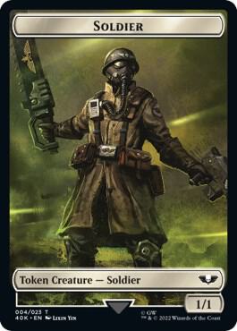 Soldier Vanguard Suppressor Double Sided Token  4 // 10 (Universes Beyond: Warhammer 40,000)  - Surge Foil | Good Games Adelaide SA