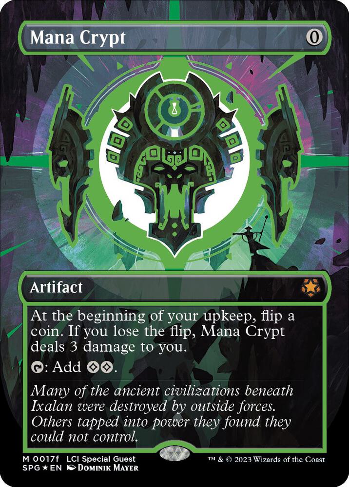 Mana Crypt (Green) 17f (Special Guests)  - Borderless Neon Ink Foil | Good Games Adelaide SA