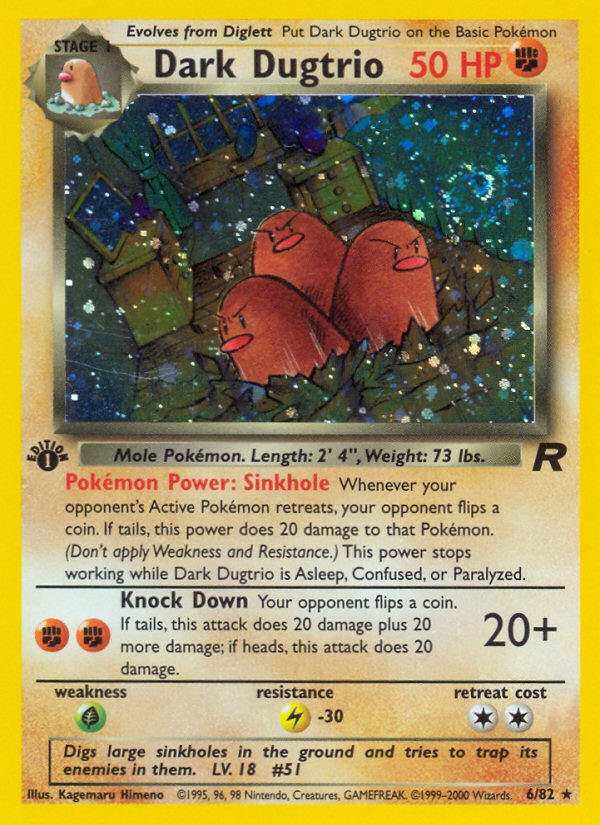Dark Dugtrio (6/82) [Team Rocket 1st Edition] | Good Games Adelaide SA