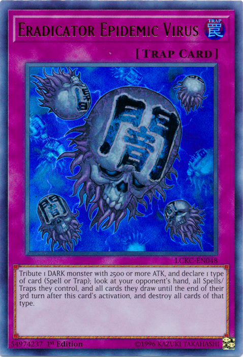 Eradicator Epidemic Virus [LCKC-EN048] Ultra Rare | Good Games Adelaide SA