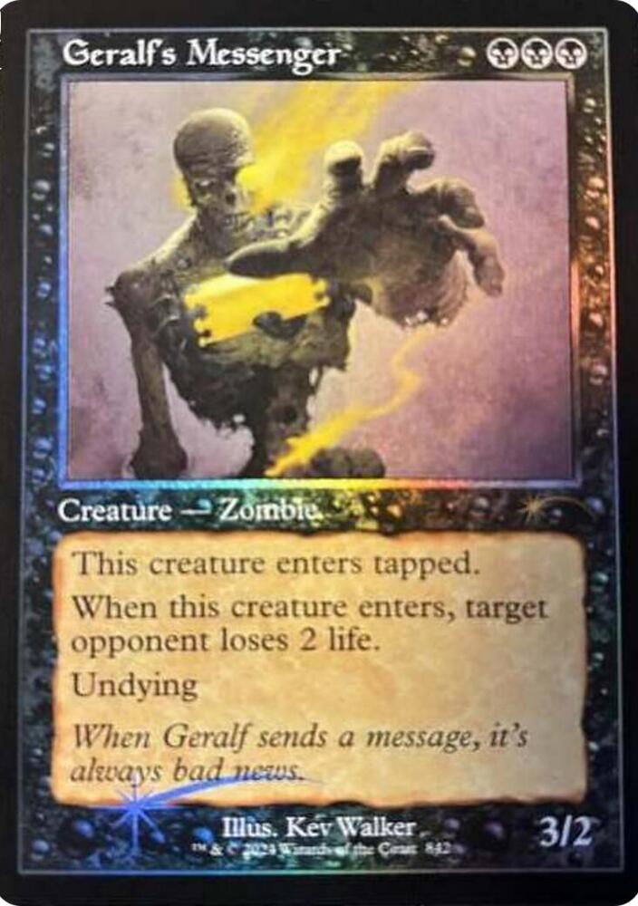 Geralfs Messenger 842 Retro Frame 842 (Secret Lair Drop Series)  - Foil | Good Games Adelaide SA
