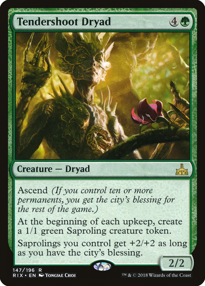 Tendershoot Dryad 147 (Rivals of Ixalan)  - Foil | Good Games Adelaide SA