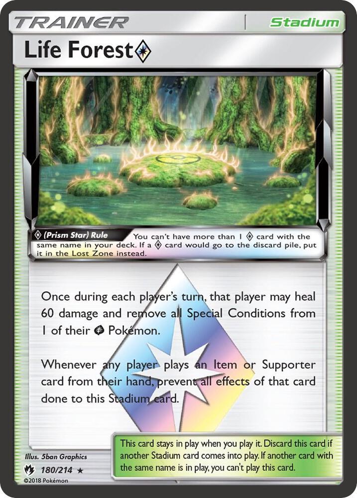 Life Forest Prism Star 180/214 (SM - Lost Thunder)  - Holofoil | Good Games Adelaide SA