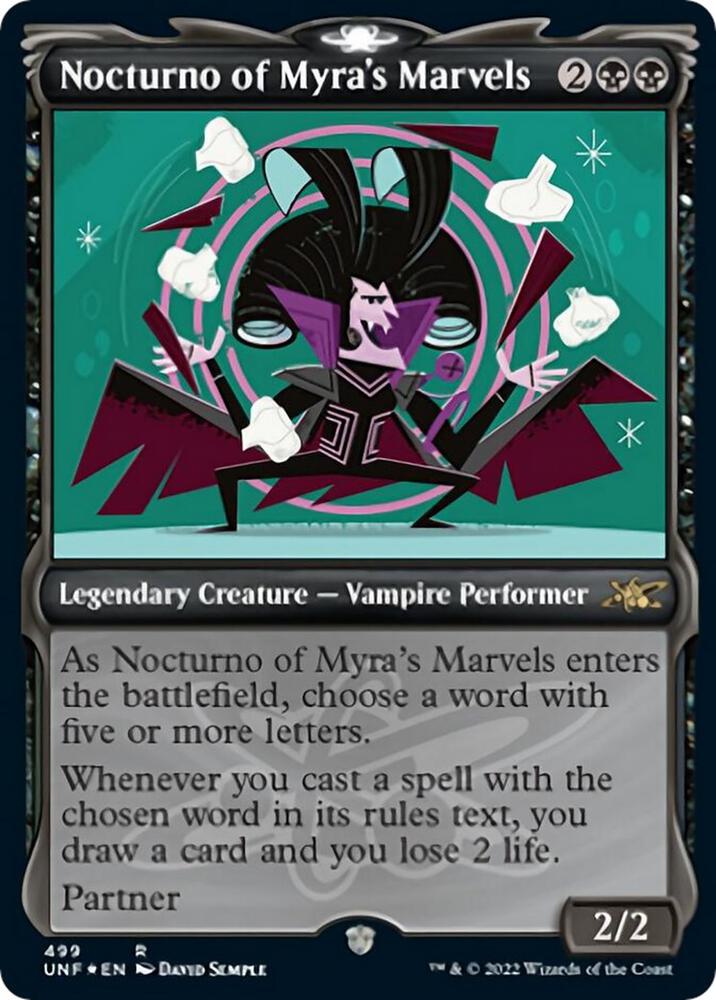 Nocturno of Myras Marvels Showcase Galaxy Foil 499 (Unfinity)  - Foil | Good Games Adelaide SA