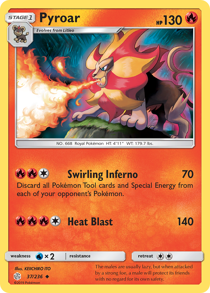 Pyroar (37/236) [Sun & Moon: Cosmic Eclipse] | Good Games Adelaide SA