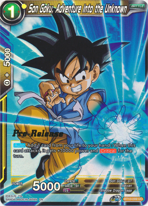 Son Goku, Adventure into the Unknown (BT10-099) [Rise of the Unison Warrior Prerelease Promos] | Good Games Adelaide SA