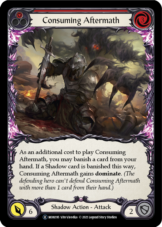 Consuming Aftermath (Red) [U-MON195-RF] Unlimited Rainbow Foil | Good Games Adelaide SA