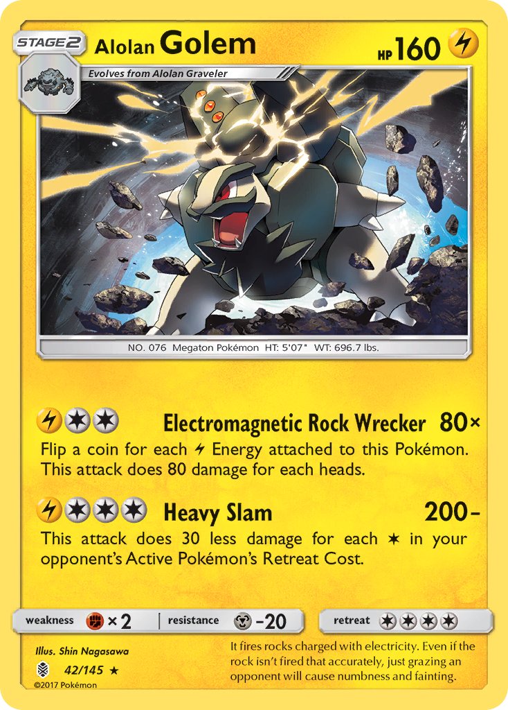 Alolan Golem (42/145) (Cosmos Holo) (Blister Exclusive) [Sun & Moon: Guardians Rising] | Good Games Adelaide SA