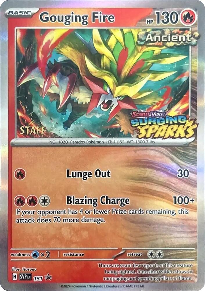 Gouging Fire Staff 151 (SV: Scarlet & Violet Promo Cards)  - Holofoil | Good Games Adelaide SA