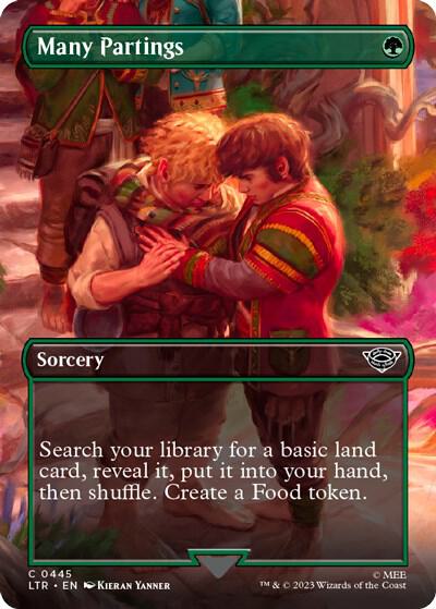 Many Partings 445 (Universes Beyond: The Lord of the Rings: Tales of Middle-earth)  - Borderless Foil | Good Games Adelaide SA