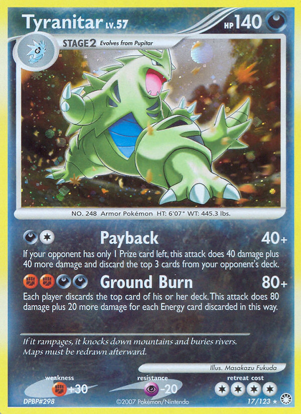 Tyranitar (17/123) [Diamond & Pearl: Mysterious Treasures] | Good Games Adelaide SA