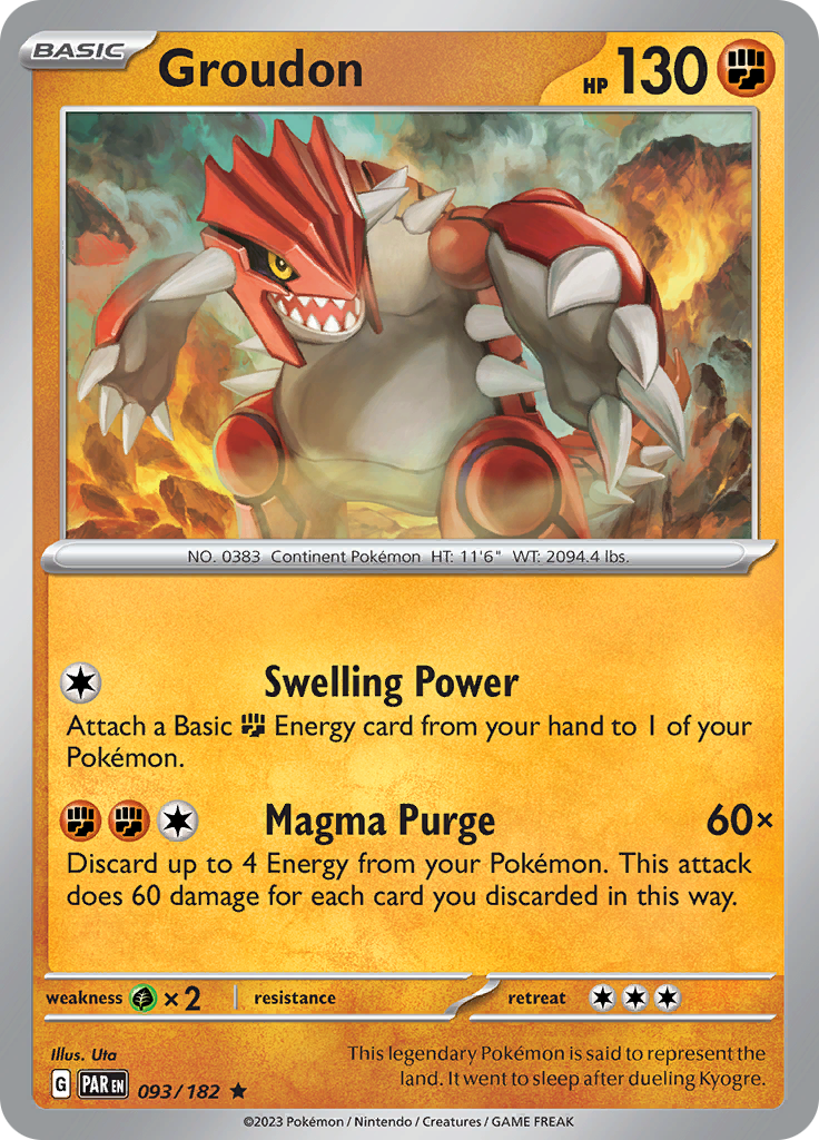 Groudon (093/182) [Scarlet & Violet: Paradox Rift] | Good Games Adelaide SA