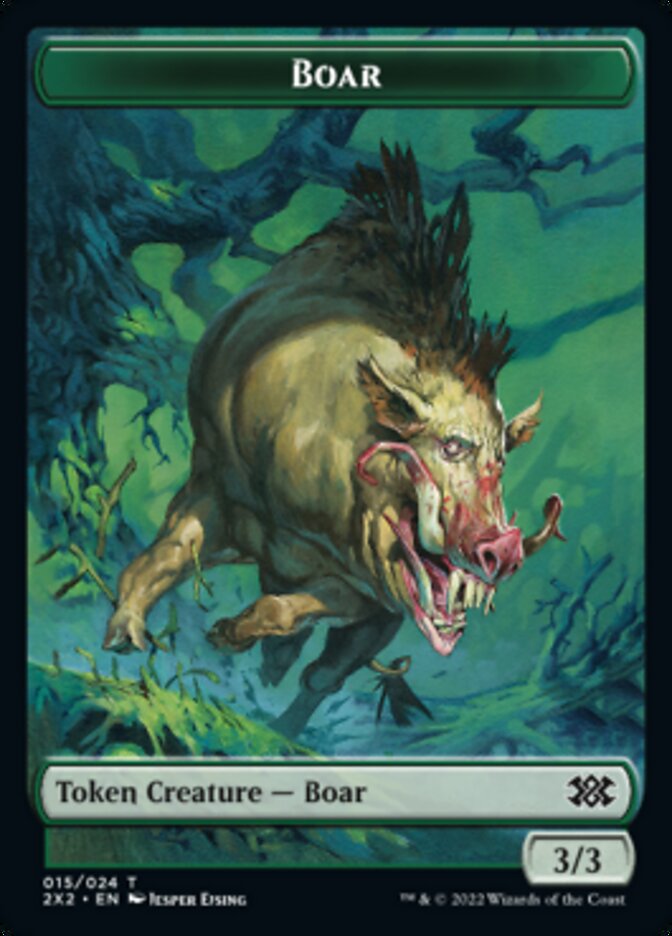 Boar // Spirit Double-sided Token [Double Masters 2022 Tokens] | Good Games Adelaide SA