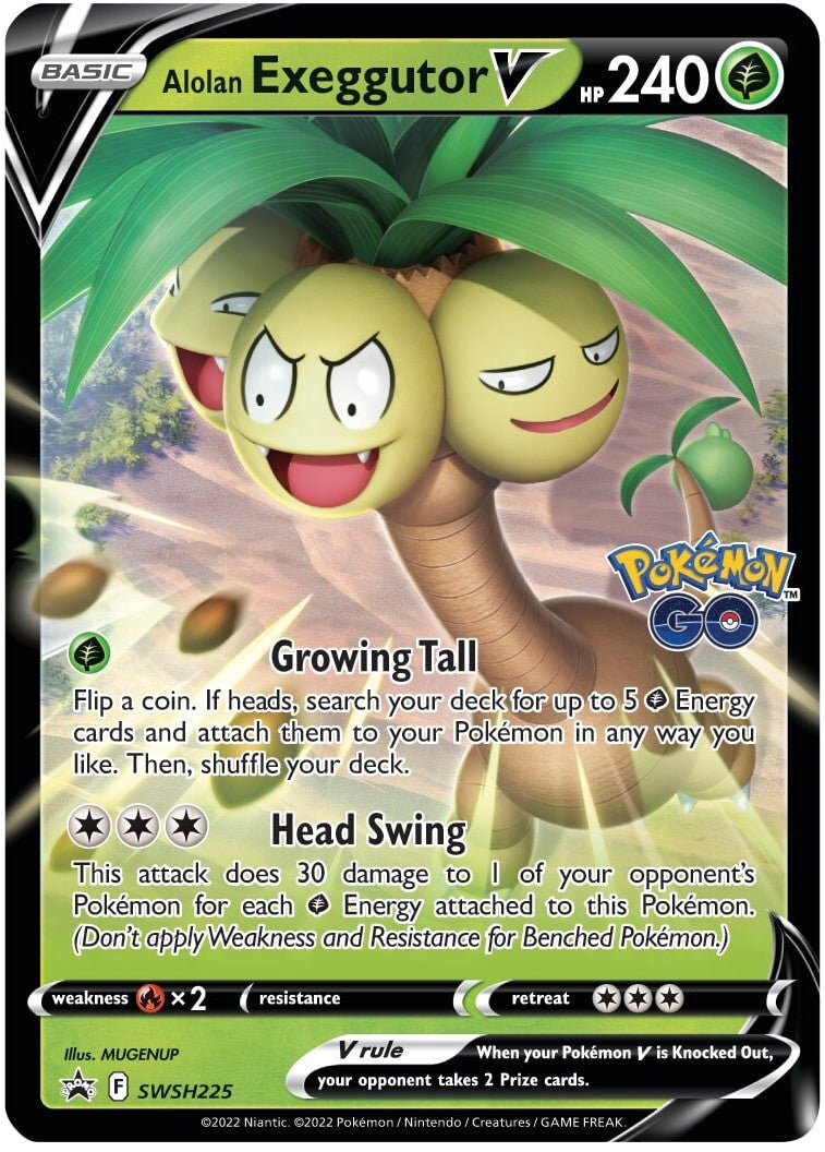 Alolan Exeggutor V (SWSH225) (Jumbo Card) [Sword & Shield: Black Star Promos] | Good Games Adelaide SA