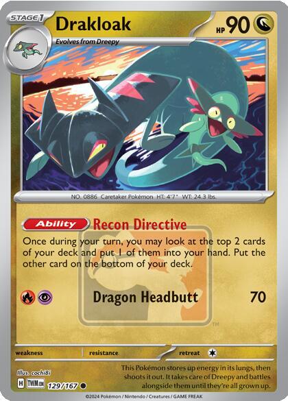 Drakloak 129/167 (League & Championship Cards)  - Reverse Holofoil | Good Games Adelaide SA