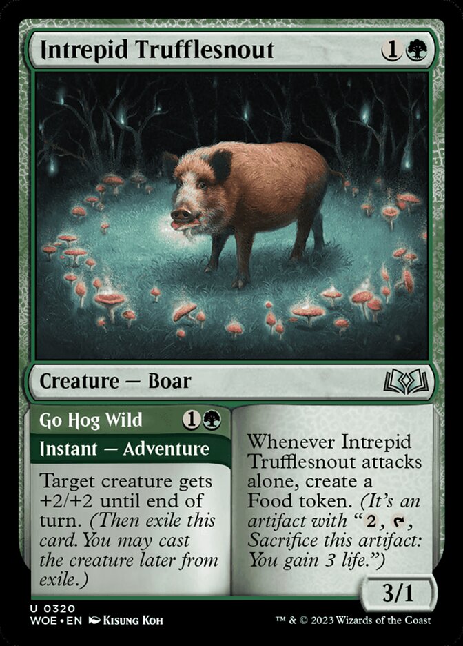Intrepid Trufflesnout // Go Hog Wild 320 (Wilds of Eldraine)  | Good Games Adelaide SA