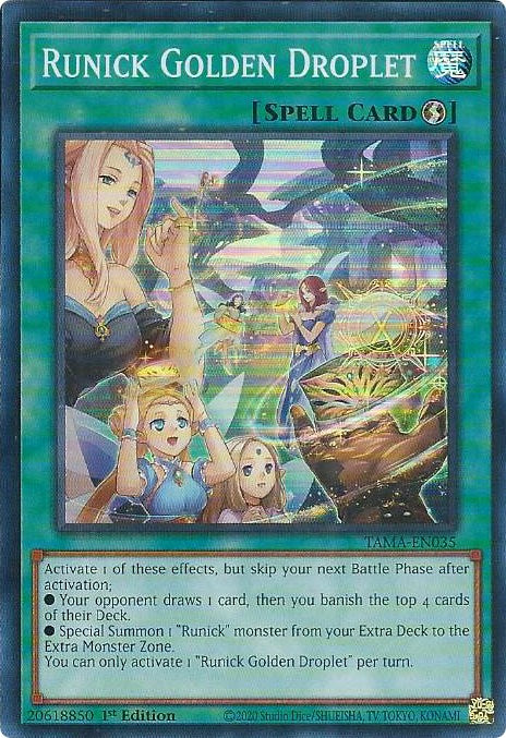 Runick Golden Droplet [TAMA-EN035] Super Rare | Good Games Adelaide SA