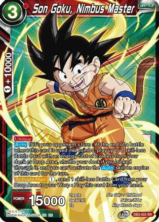 Son Goku, Nimbus Master [DB3-003] | Good Games Adelaide SA