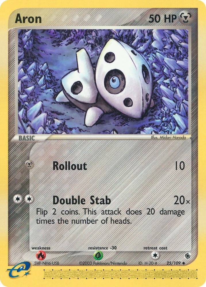 Aron 25/109 (Ruby and Sapphire)  - Reverse Holofoil | Good Games Adelaide SA