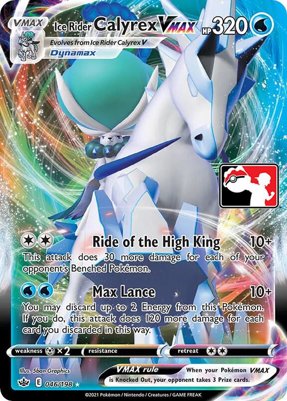 Ice Rider Calyrex VMAX Series 1/2 046/198 (Prize Pack Series Cards)  - Holofoil | Good Games Adelaide SA