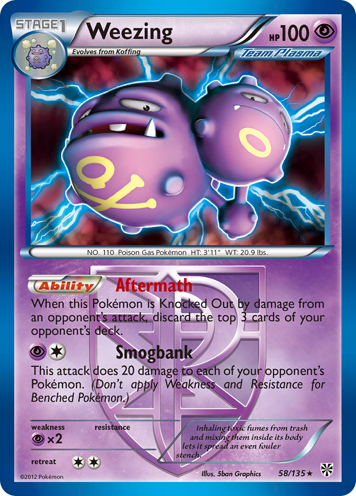 Weezing (58/135) [Black & White: Plasma Storm] | Good Games Adelaide SA