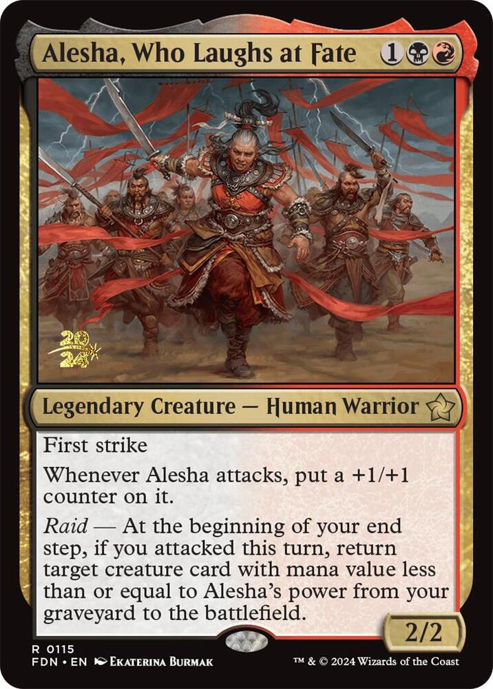 Alesha Who Laughs at Fate 115 (Prerelease Cards)  - Foil | Good Games Adelaide SA