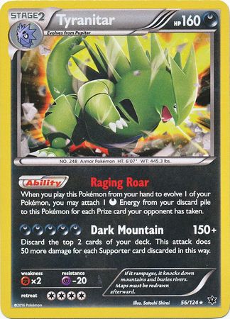 Tyranitar (56/124) (Cosmos Holo) [XY: Fates Collide] | Good Games Adelaide SA