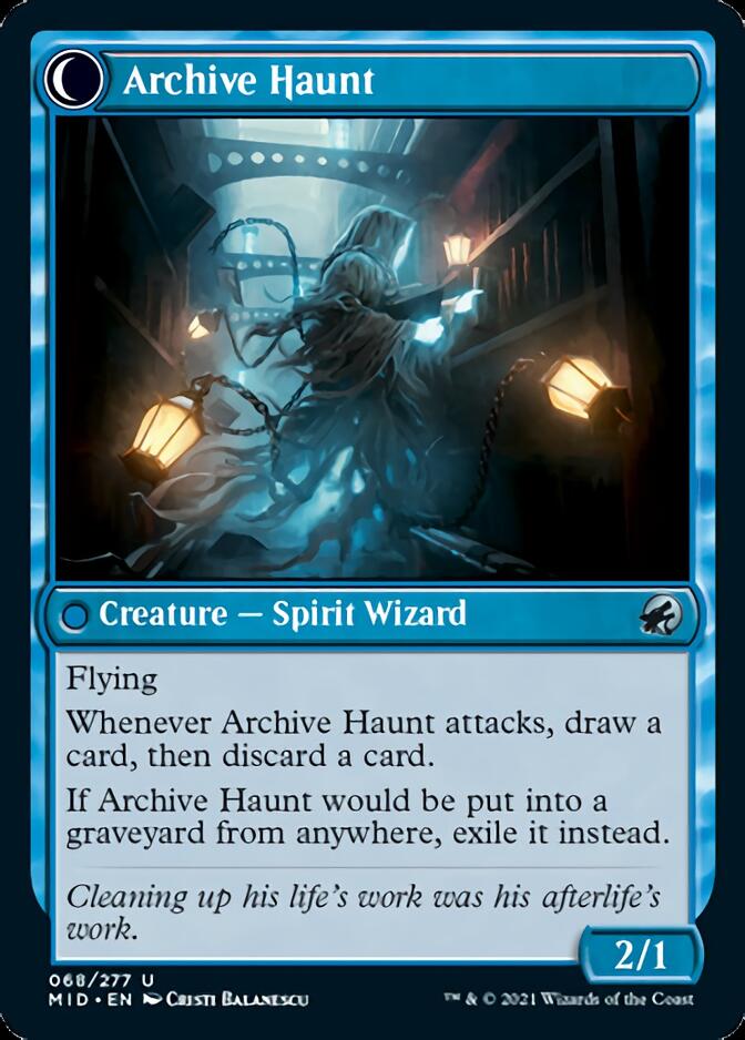 Overwhelmed Archivist // Archive Haunt [Innistrad: Midnight Hunt] | Good Games Adelaide SA