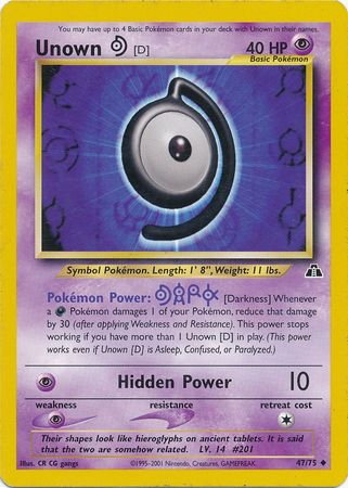Unown [D] (47/75) [Neo Discovery Unlimited] | Good Games Adelaide SA