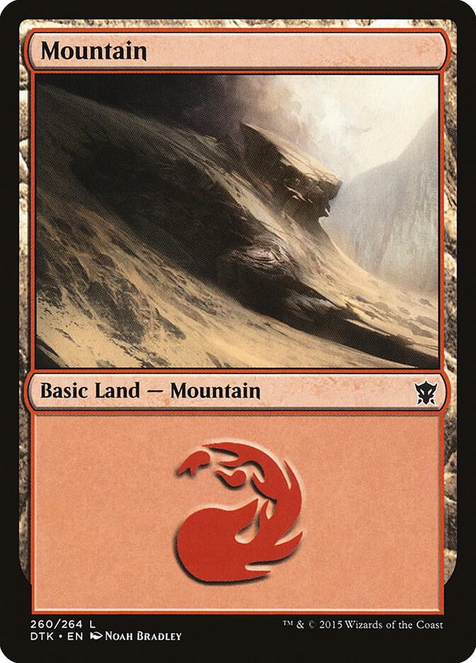 Mountain 260 (Dragons of Tarkir)  - Foil | Good Games Adelaide SA