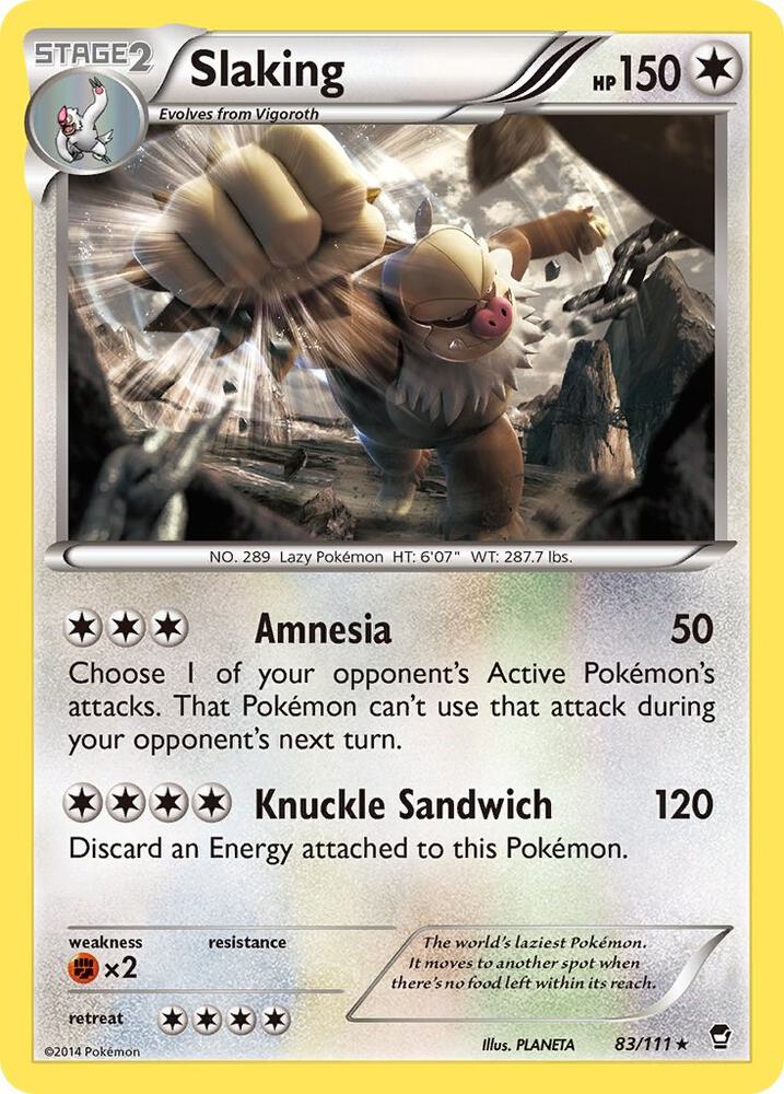 Slaking 83/111 (XY - Furious Fists)  - Holofoil | Good Games Adelaide SA