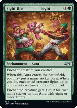 Fight the _______ Fight Galaxy Foil 424 (Unfinity)  - Foil | Good Games Adelaide SA