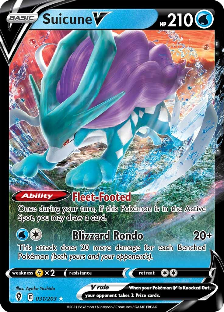 Suicune V (031/203) [Sword & Shield: Evolving Skies] | Good Games Adelaide SA