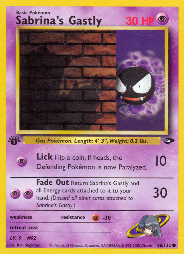 Sabrina's Gastly (96/132) [Gym Challenge 1st Edition] | Good Games Adelaide SA