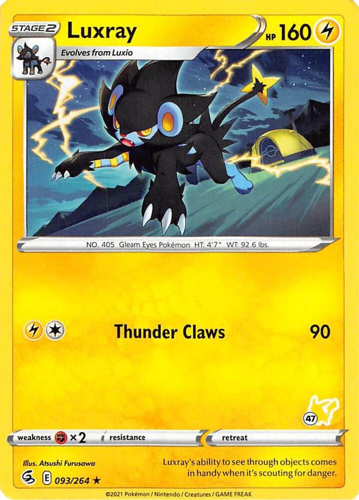 Luxray 096 264 47 Pikachu Stamped 093/264 (Battle Academy 2022)  | Good Games Adelaide SA