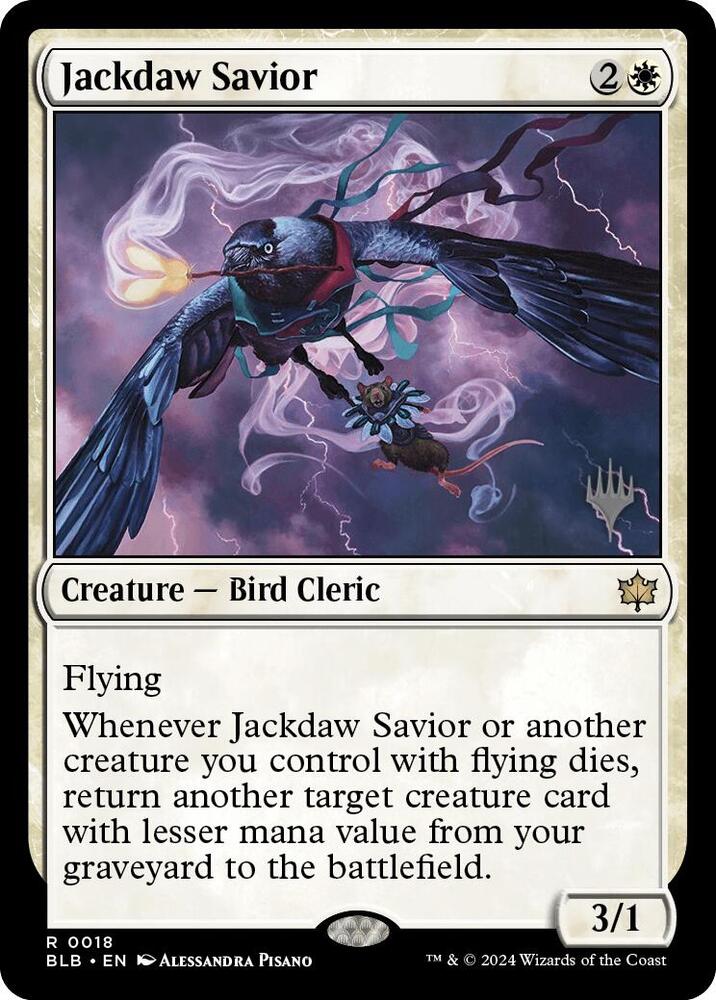Jackdaw Savior 18 (Promo Pack: Bloomburrow)  - Foil | Good Games Adelaide SA