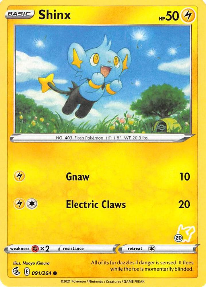 Shinx 091 264 20 Pikachu Stamped 091/264 (Battle Academy 2022)  | Good Games Adelaide SA