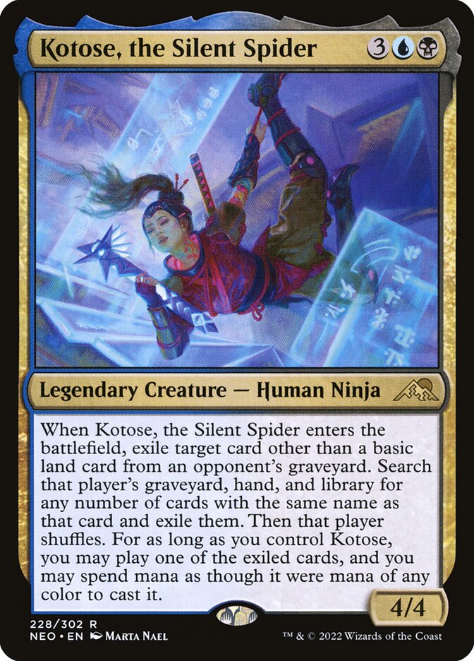 Kotose, the Silent Spider 228 (Kamigawa: Neon Dynasty)  - Foil | Good Games Adelaide SA